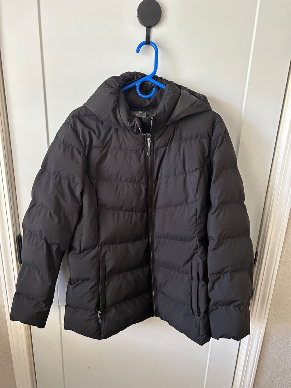 Adult Black Puffer Jacket with Hood